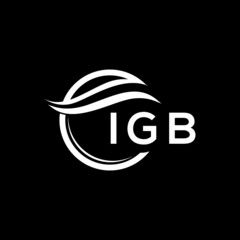 IGB letter logo design on black background. IGB  creative initials letter logo concept. IGB letter design.
