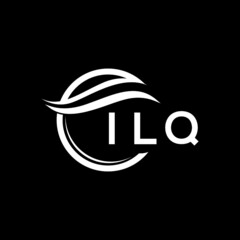 ILQ letter logo design on black background. ILQ  creative initials letter logo concept. ILQ letter design.
