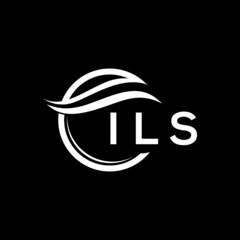 ILS letter logo design on black background. ILS  creative initials letter logo concept. ILS letter design.

