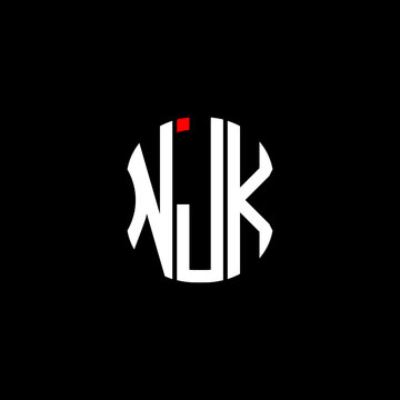NJK letter logo creative design with vector graphic