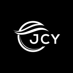 JCY letter logo design on black background. JCY creative initials letter logo concept. JCY letter design.
