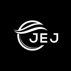 JEJ letter logo design on black background. JEJ  creative initials letter logo concept. JEJ letter design.
