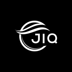 JIQ letter logo design on black background. JIQ  creative initials letter logo concept. JIQ letter design.
