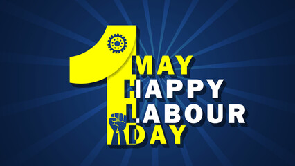 May 1 Happy Labour  Day. Thank you all healthcare workers of the world.  Poster, web banner and template design. Vector illustration