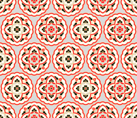 Japanese Luxury Flower Motif Vector Seamless Pattern