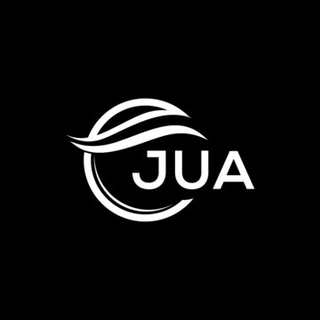 JUA letter logo design on black background. JUA creative initials letter logo concept. JUA letter design. 