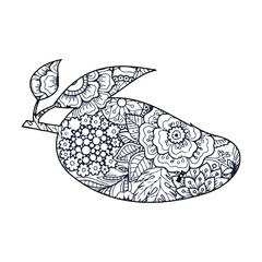 Mandala Mango Coloring Page For Kids