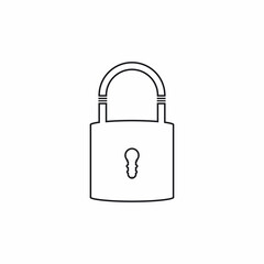 Flat lock icon vector background