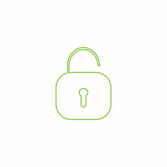 Flat unlock icon vector background
