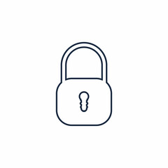 Flat lock icon vector background