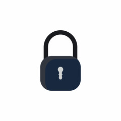 Flat lock icon vector background