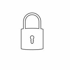 Flat lock icon vector background
