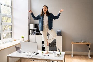 Yoga Meditation In Office