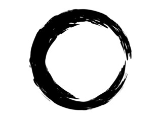 Grunge circle made of black paint.Grunge circle made of black paint.