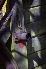  At the junkyard. Perished agricultural history. Abandoned and rusted machinery.



