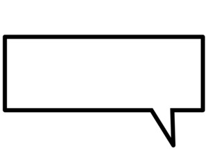 吹き出し　長方形　話す