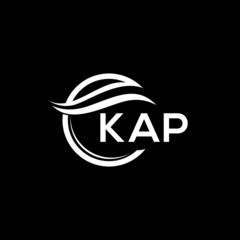 KAP letter logo design on black background. KAP  creative initials letter logo concept. KAP letter design.
