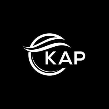 KAP letter logo design on black background. KAP  creative initials letter logo concept. KAP letter design.
