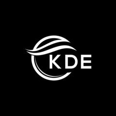 KDE letter logo design on black background. KDE  creative initials letter logo concept. KDE letter design.
