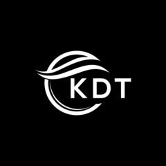 KDT letter logo design on black background. KDT  creative initials letter logo concept. KDT letter design.
