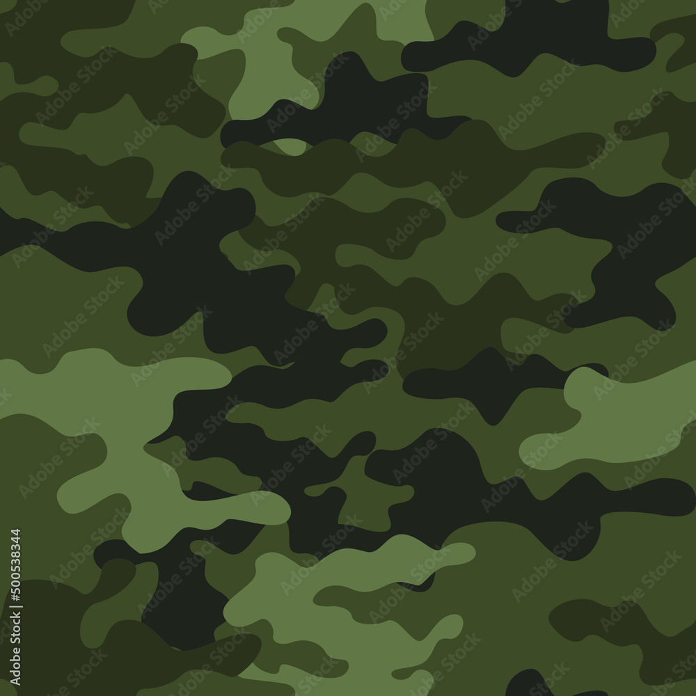 Sticker Camouflage seamless pattern. Abstract modern vector military background. Fabric textile print tampon.