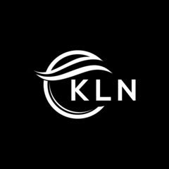KLN letter logo design on black background. KLN  creative initials letter logo concept. KLN letter design.
