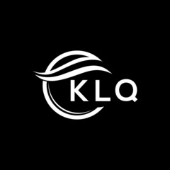 KLQ letter logo design on black background. KLQ  creative initials letter logo concept. KLQ letter design.
