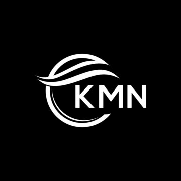 KMN letter logo design on black background. KMN  creative initials letter logo concept. KMN letter design.
