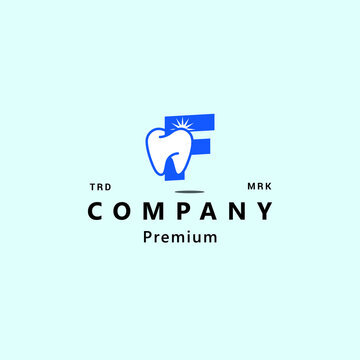 Letter F Dental Logo Design. Editable and unlimited resize.