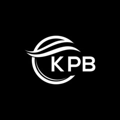 KPB letter logo design on black background. KPB  creative initials letter logo concept. KPB letter design.
