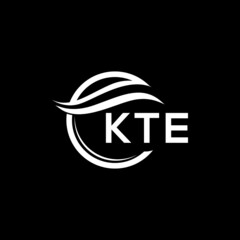 KTE letter logo design on black background. KTE  creative initials letter logo concept. KTE letter design.
