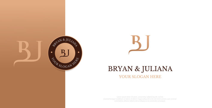 Initial BJ Logo Design Vector 