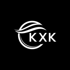 KXK letter logo design on black background. KXK  creative initials letter logo concept. KXK letter design.

