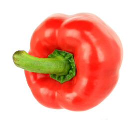 red bell pepper isolated on white background