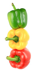 bell peppers isolated on white background