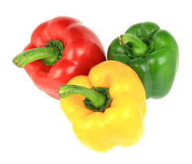 bell peppers isolated on white background