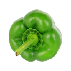 green bell pepper isolated on white background