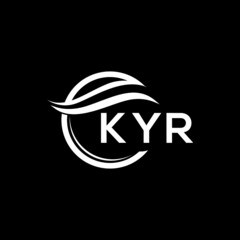 KYR letter logo design on black background. KYR  creative initials letter logo concept. KYR letter design.
