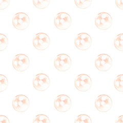 Seamless Pearl pattern. Watercolor illustration. Isolated on a white background.