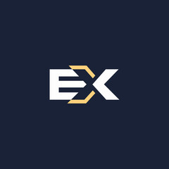 initial letter EX logo monogram