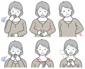 体の調子が悪い高齢女性