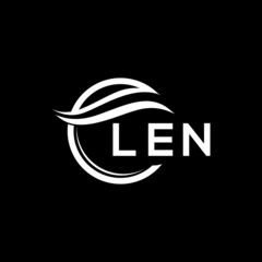 LEN letter logo design on black background. LEN  creative initials letter logo concept. LEN letter design.