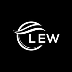 LEW letter logo design on black background. LEW creative initials letter logo concept. LEW letter design.  © Faisal