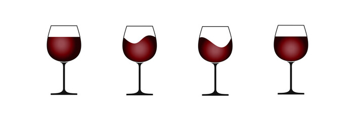 Wine glass silhouette vector illustration