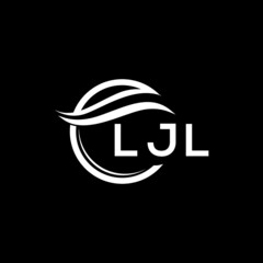 LJL letter logo design on black background. LJL creative initials letter logo concept. LJL letter design. 