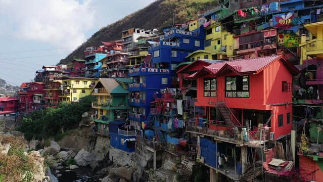 The Valley of Colors in the middle of Baguio City , Asia, Philippines, Ifugao, Luzon, towards Banaue, in summer on a sunny day.