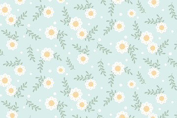 soft Pastel flower pattern illustration background