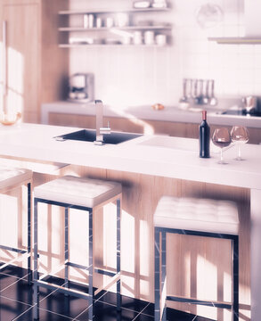 Moderne Küchenplanung in Detail - 3D Visualisierung