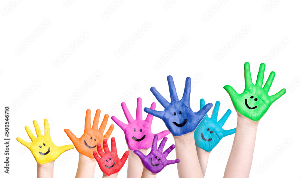 Wall mural Rainbow hands