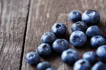 Organic fresh blueberry macro.